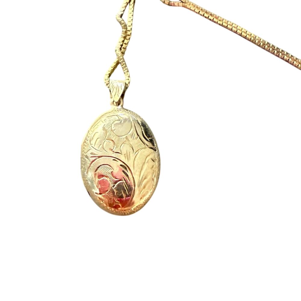 925 Sterling Silver Vintage Locket Pendant Necklace